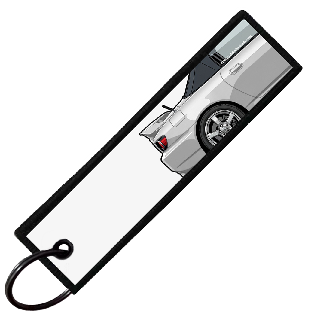 "WHITE S2000 SIDE PROFILE" CUSTOM KEY TAG