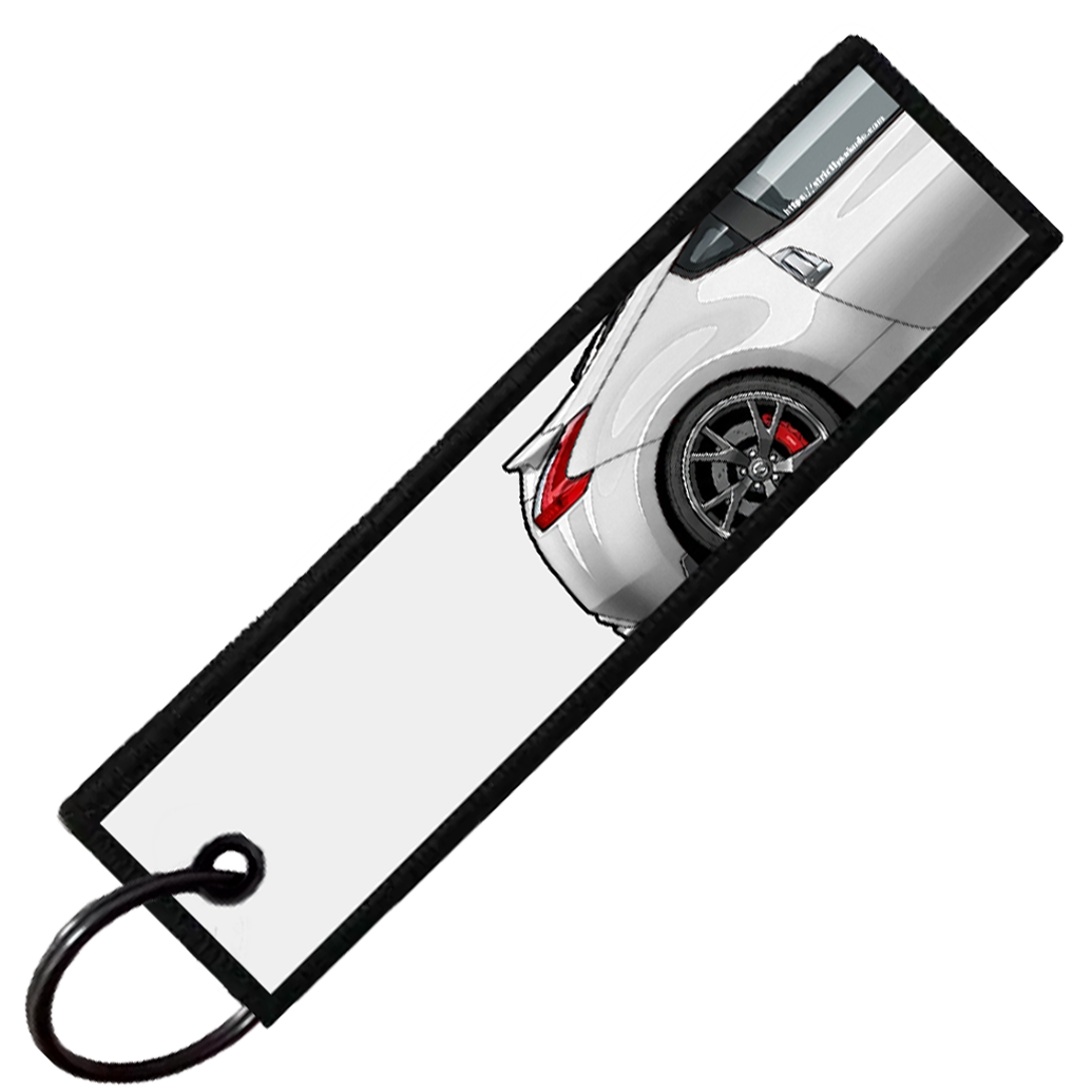 "WHITE 370Z SIDE PROFILE" CUSTOM KEY TAG
