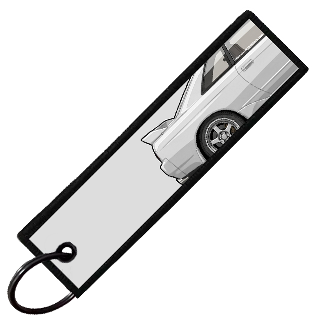 "WHITE R32 SIDE PROFILE" CUSTOM KEY TAG