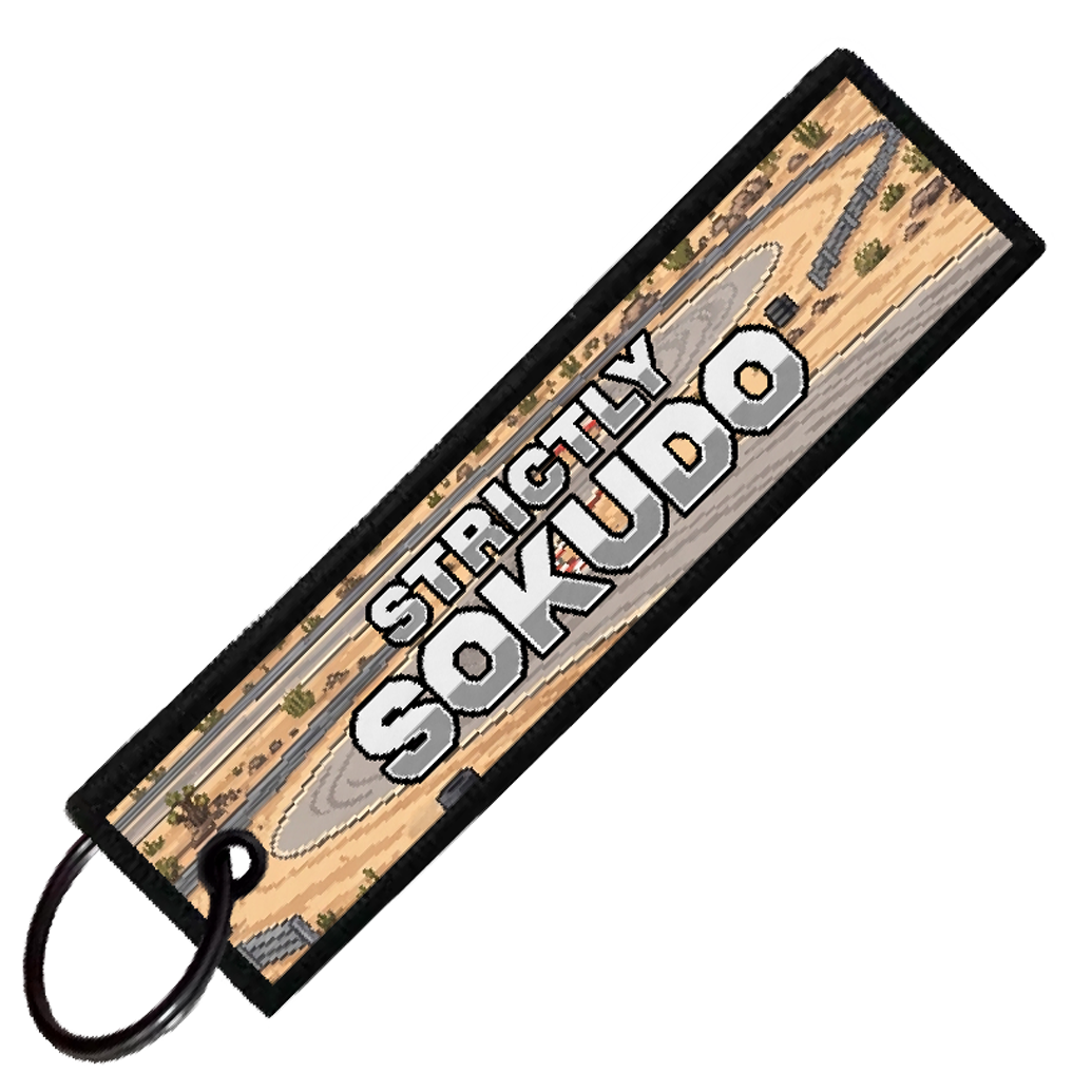 "WILLOW SPRINGS RACEWAY 8-BIT TRACK" CUSTOM KEY TAG