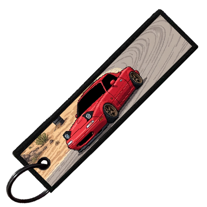"WILLOW SPRINGS RACEWAY 8-BIT TRACK" CUSTOM KEY TAG