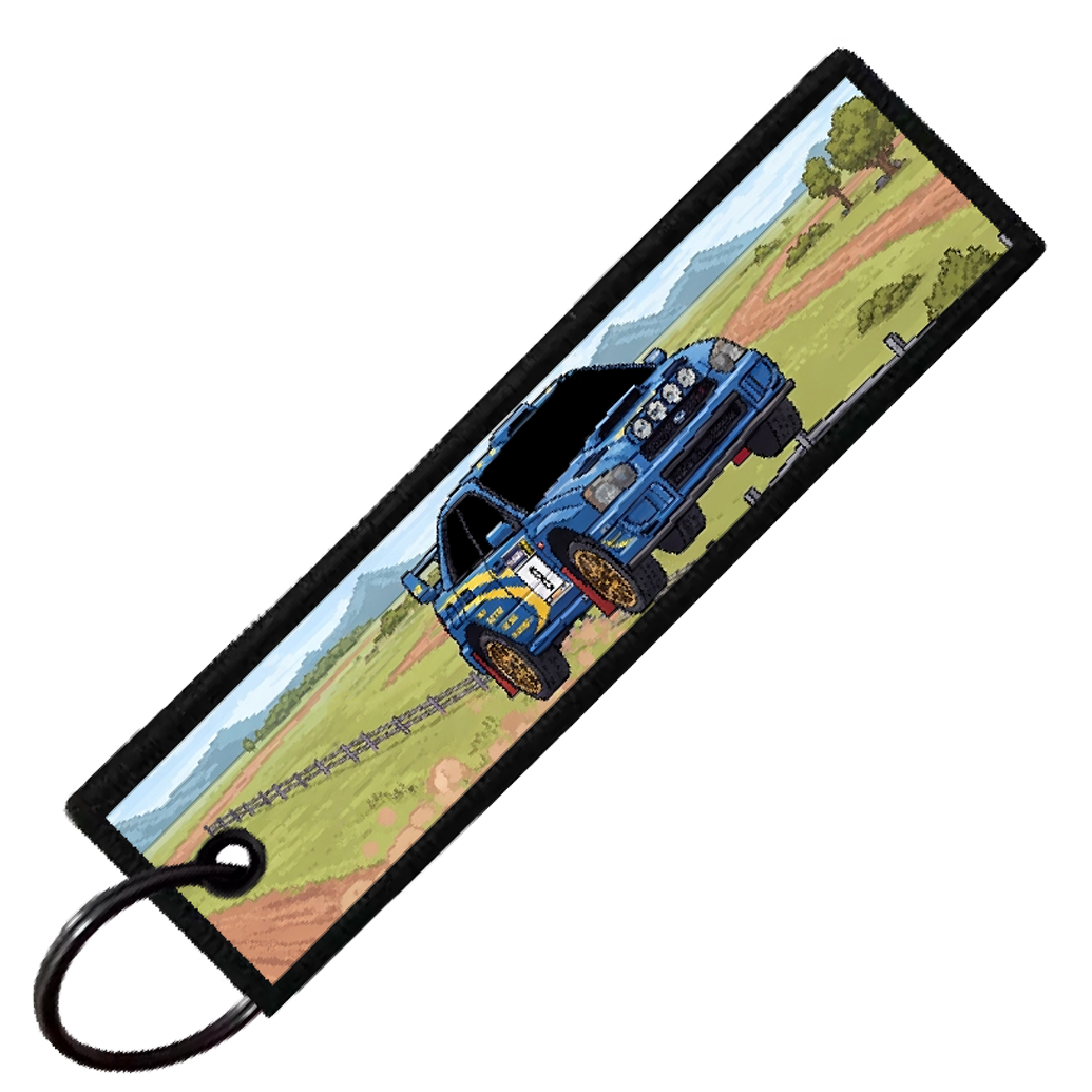 "WRX STI 8-BIT RALLY" CUSTOM KEY TAG