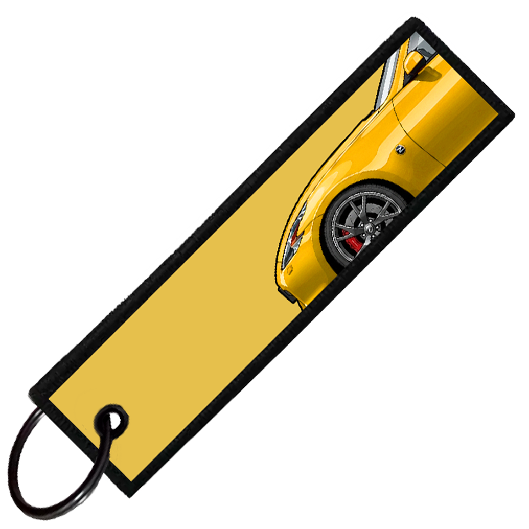 "YELLOW 370Z SIDE PROFILE" CUSTOM KEY TAG