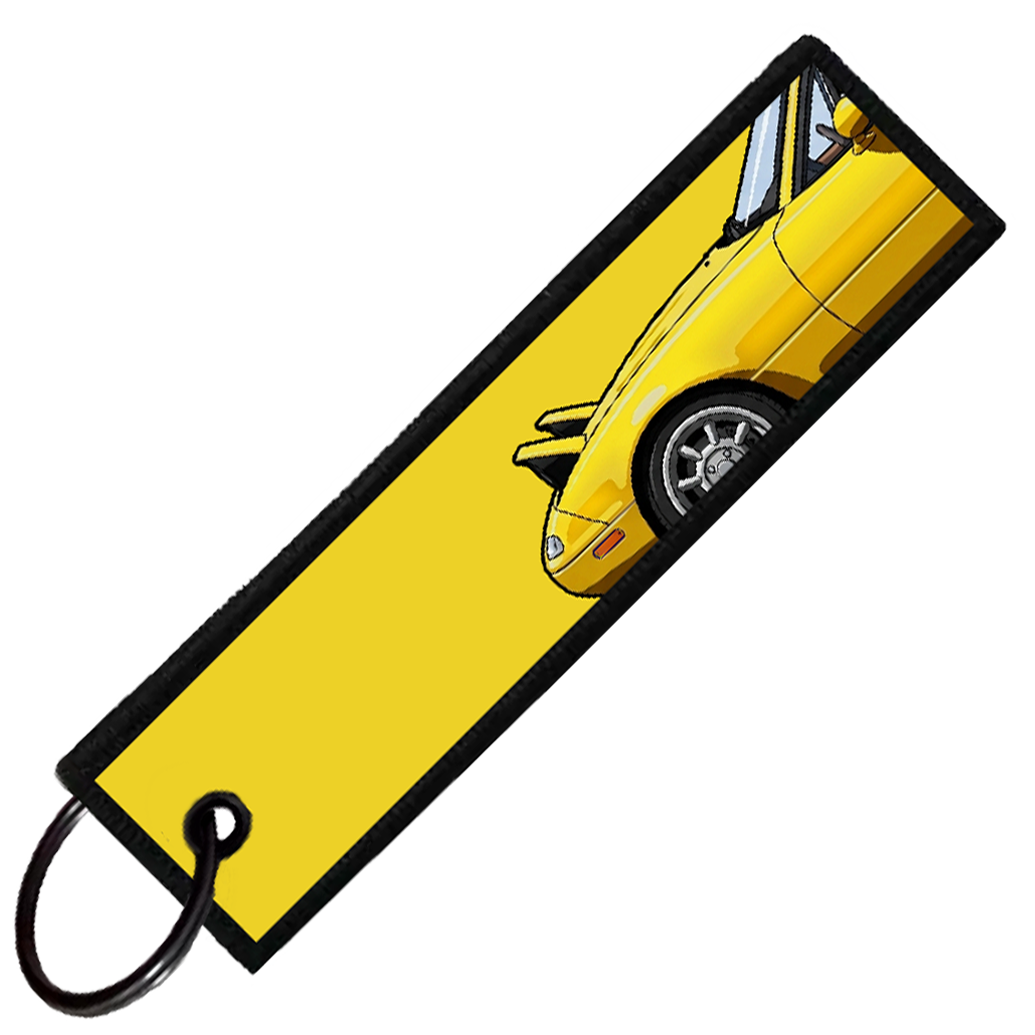 "YELLOW MIATA SIDE PROFILE" CUSTOM KEY TAG