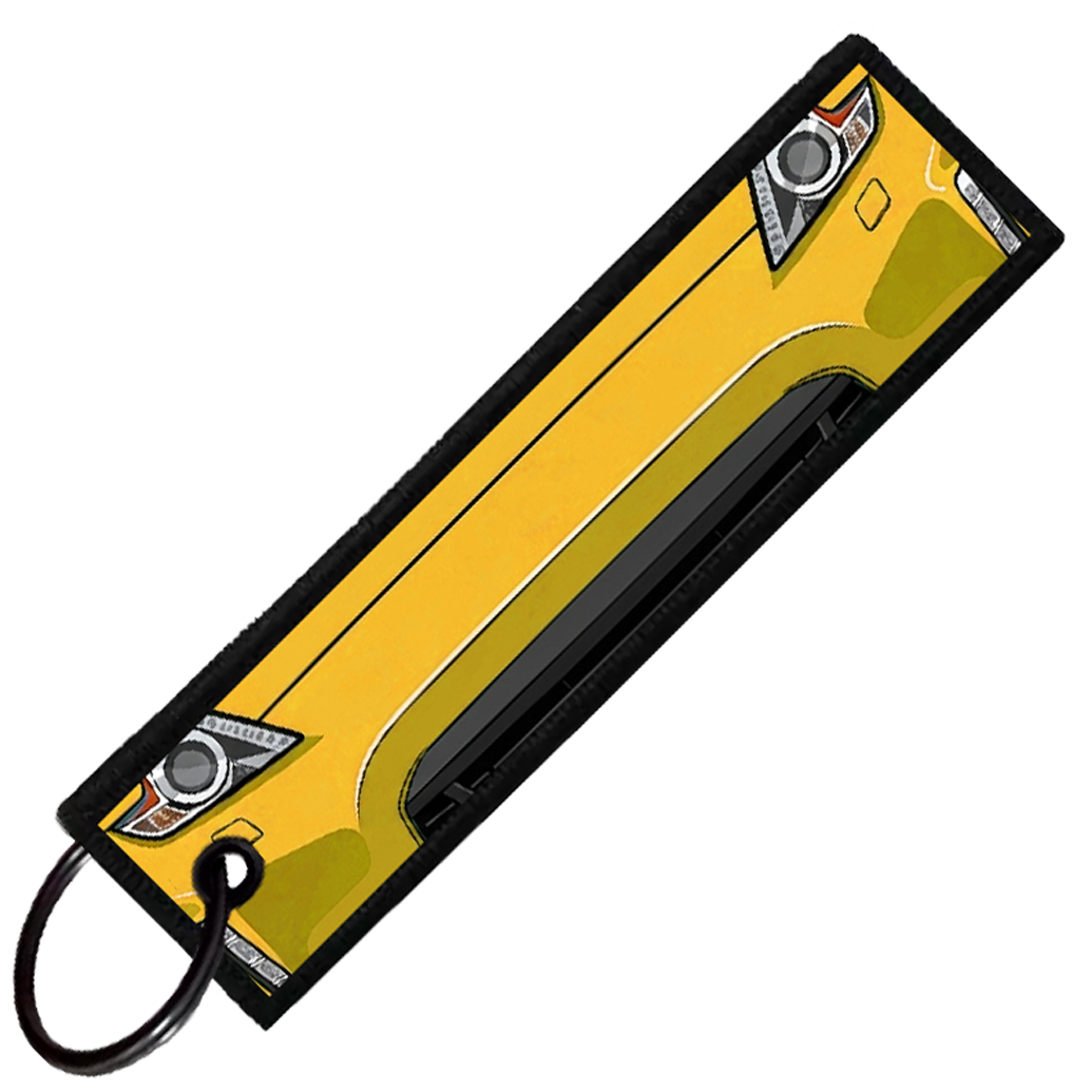 "YELLOW 370Z PORTRAIT" CUSTOM KEY TAG