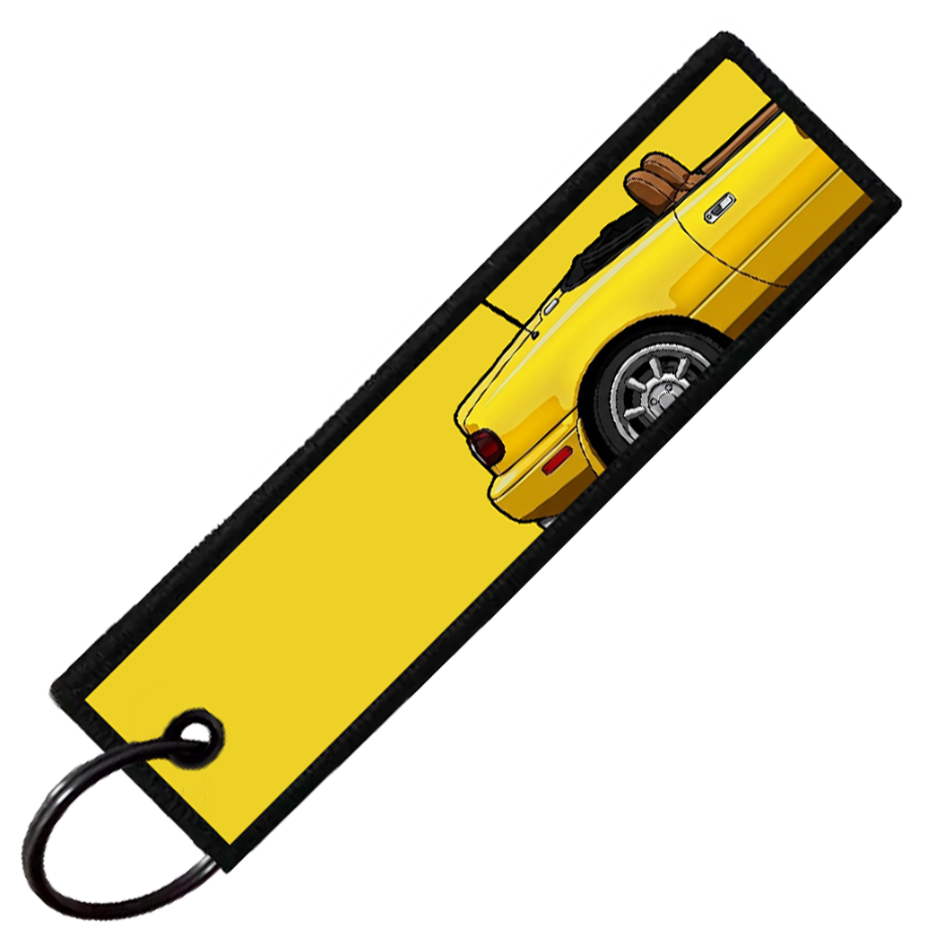 "YELLOW MIATA SIDE PROFILE" CUSTOM KEY TAG