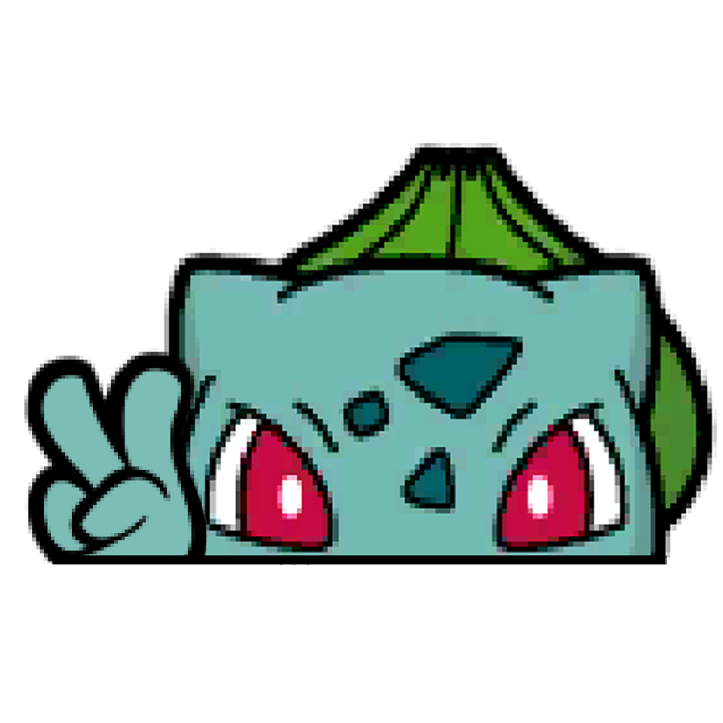 "BULBASAUR HEAD" WINDOW PEEKER