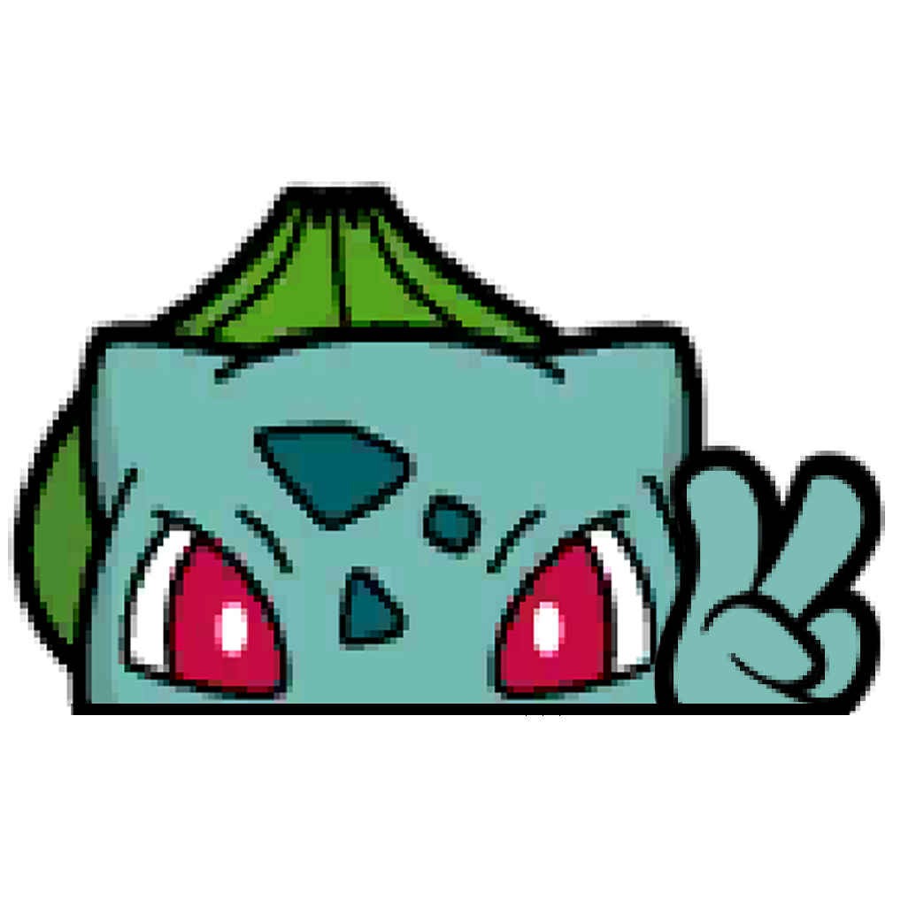 "BULBASAUR HEAD" WINDOW PEEKER