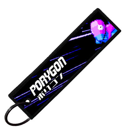 "JAPANESE PORYGON" CUSTOM KEY TAG