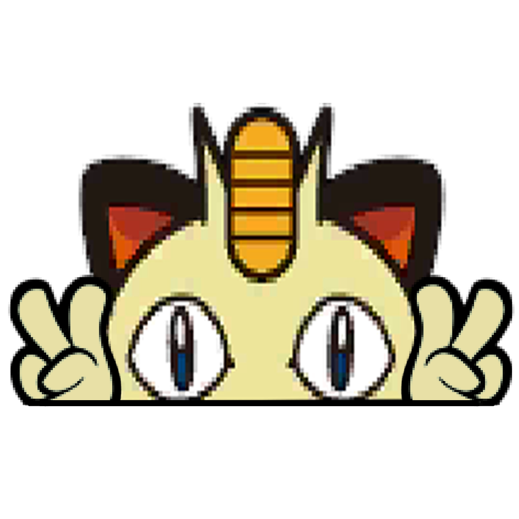 "MEOWTH HEAD" WINDOW PEEKER