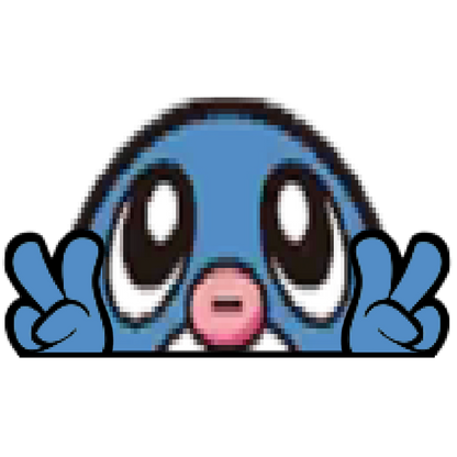"POLIWAG HEAD" WINDOW PEEKER