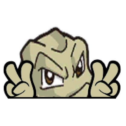 "GEODUDE HEAD" WINDOW PEEKER