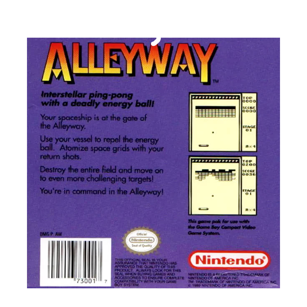 "ALLEYWAY" GAMEBOY AIR FRESHENER
