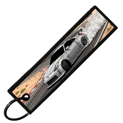 "APPLE VALLEY SPEEDWAY 8-BIT DRIFTERS" CUSTOM KEY TAG