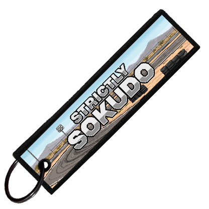 "APPLE VALLEY SPEEDWAY 8-BIT DRIFTERS" CUSTOM KEY TAG