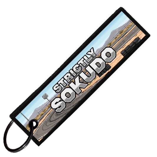 "APPLE VALLEY SPEEDWAY 8-BIT DRIFTERS" CUSTOM KEY TAG