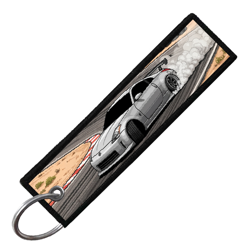 "APPLE VALLEY SPEEDWAY 8-BIT DRIFTERS" CUSTOM KEY TAG