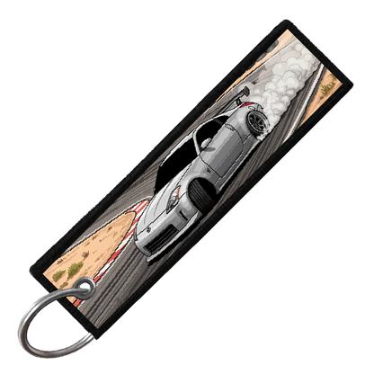 "APPLE VALLEY SPEEDWAY 8-BIT DRIFTERS" CUSTOM KEY TAG