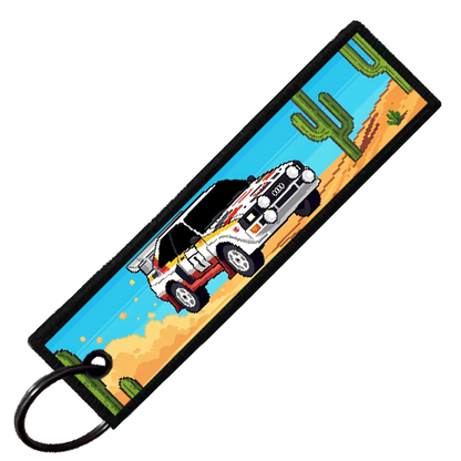 "AUDI QUATTRO 8-BIT RALLY" CUSTOM KEY TAG