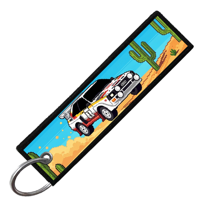 "AUDI QUATTRO 8-BIT RALLY" CUSTOM KEY TAG
