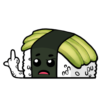 "AVOCADO ROLL" SUSHI WINDOW PEEKERS