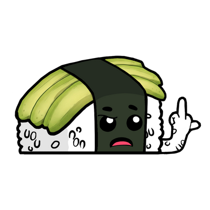"AVOCADO ROLL" SUSHI WINDOW PEEKERS