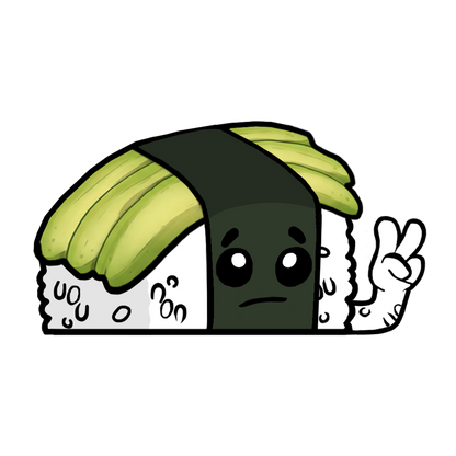 "AVOCADO ROLL" SUSHI WINDOW PEEKERS