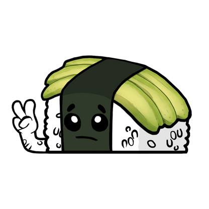 "AVOCADO ROLL" SUSHI WINDOW PEEKERS