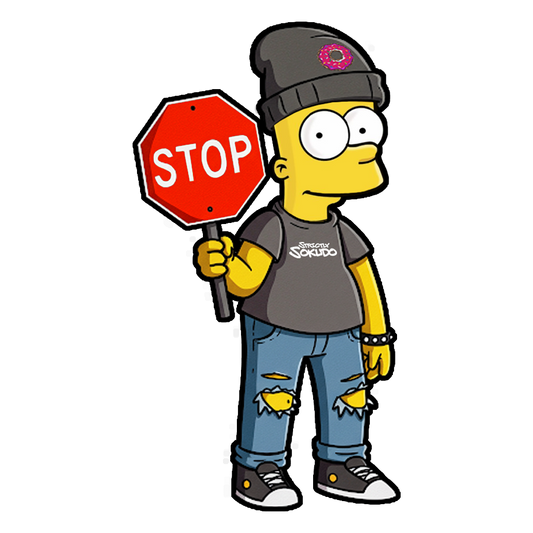 "STOP SIGN BART" SIMPSON DECAL