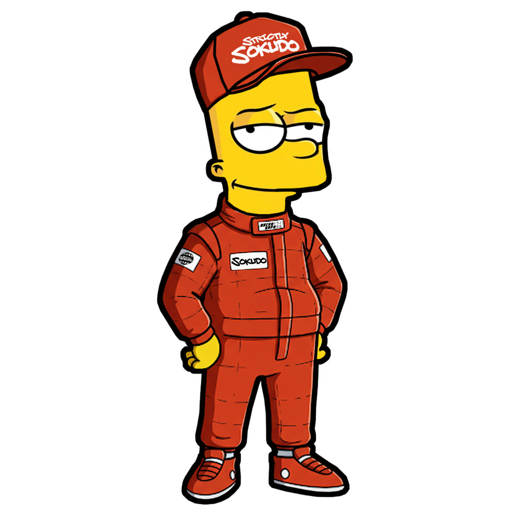 "BART RACER" SIMPSON DECAL