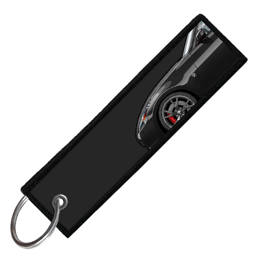 "BLACK 370Z SIDE PROFILE" CUSTOM KEY TAG