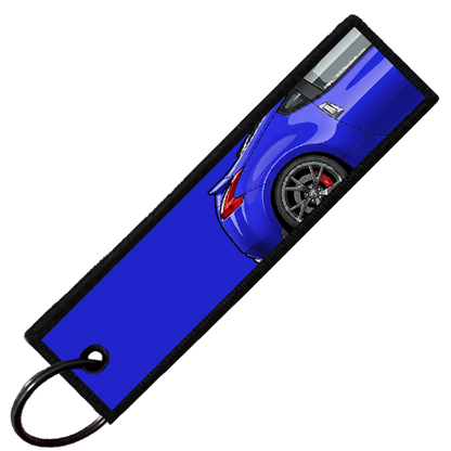 "BLUE 370Z SIDE PROFILE" CUSTOM KEY TAG