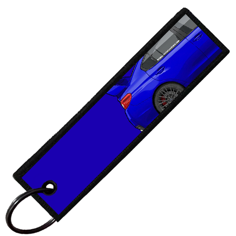 "BLUE WRX STI SIDE PROFILE" CUSTOM KEY TAG