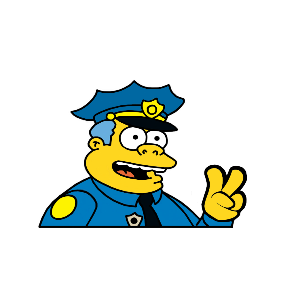 "CHIEF WIGGUM" SIMPSON WINDOW PEEKER