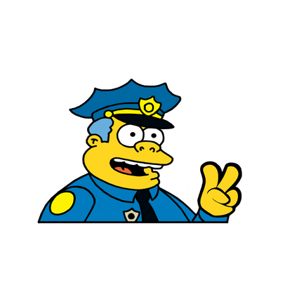 "CHIEF WIGGUM" SIMPSON WINDOW PEEKER