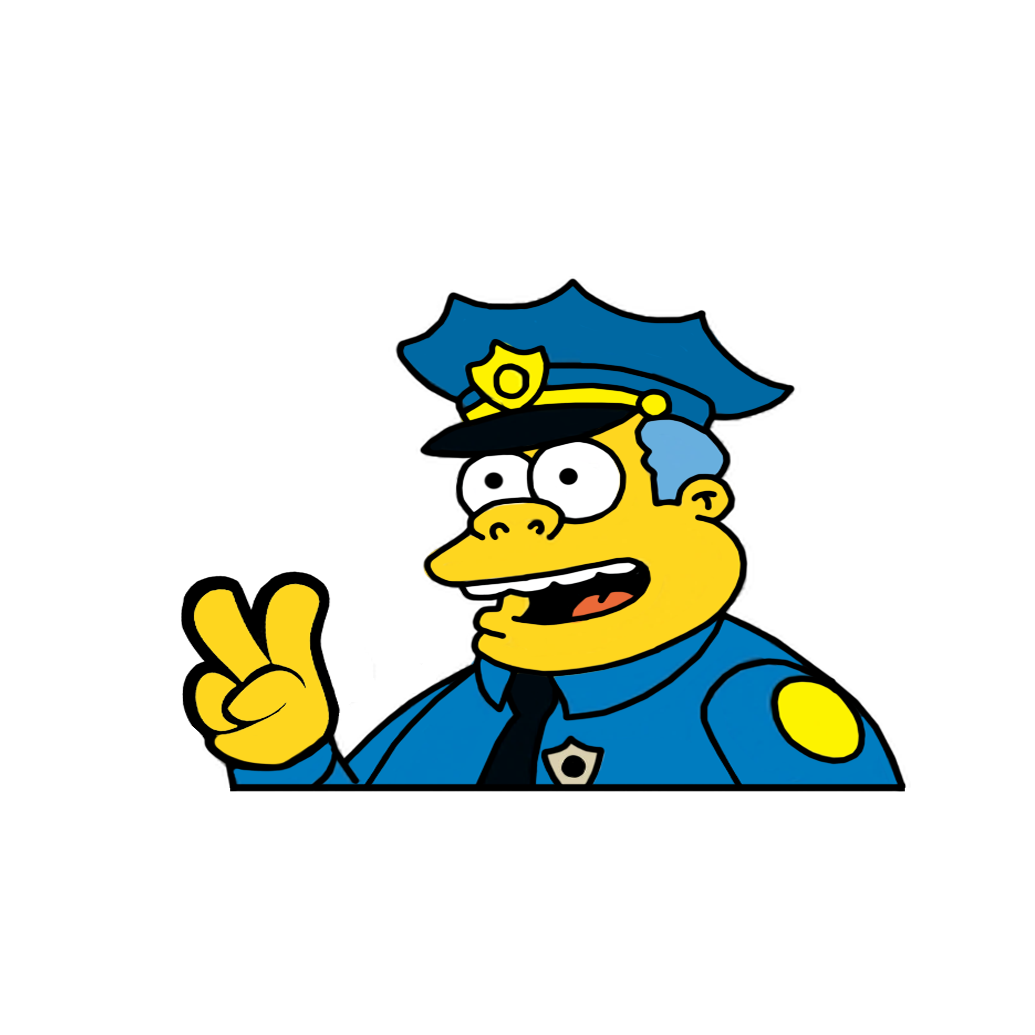 "CHIEF WIGGUM" SIMPSON WINDOW PEEKER