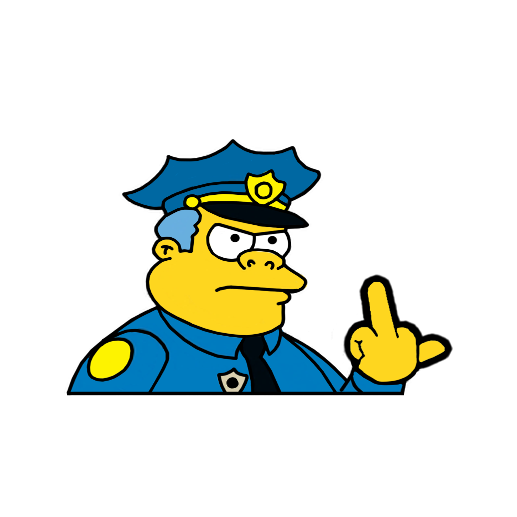 "CHIEF WIGGUM" SIMPSON WINDOW PEEKER