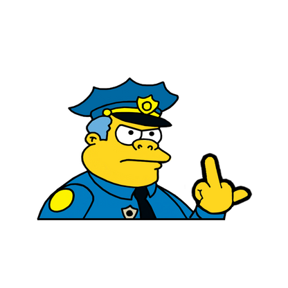 "CHIEF WIGGUM" SIMPSON WINDOW PEEKER