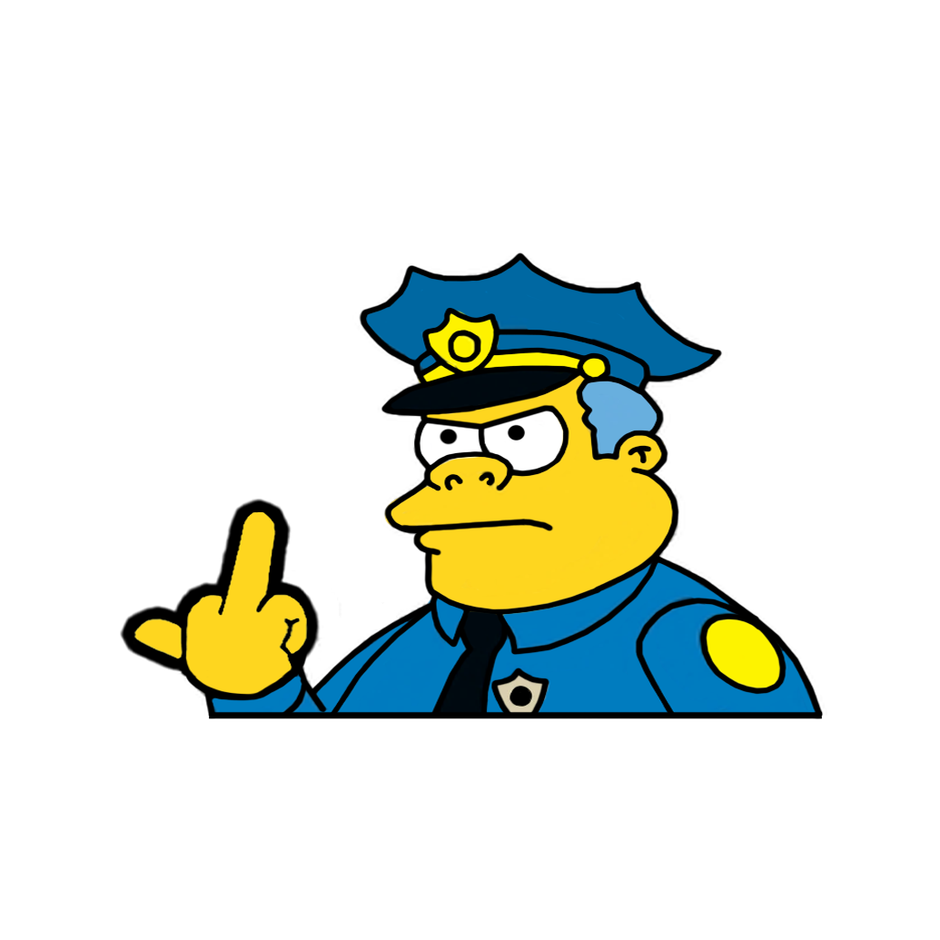 "CHIEF WIGGUM" SIMPSON WINDOW PEEKER