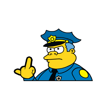 "CHIEF WIGGUM" SIMPSON WINDOW PEEKER