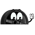 "DARK GUN METAL TE37" RAYS WINDOW PEEKER