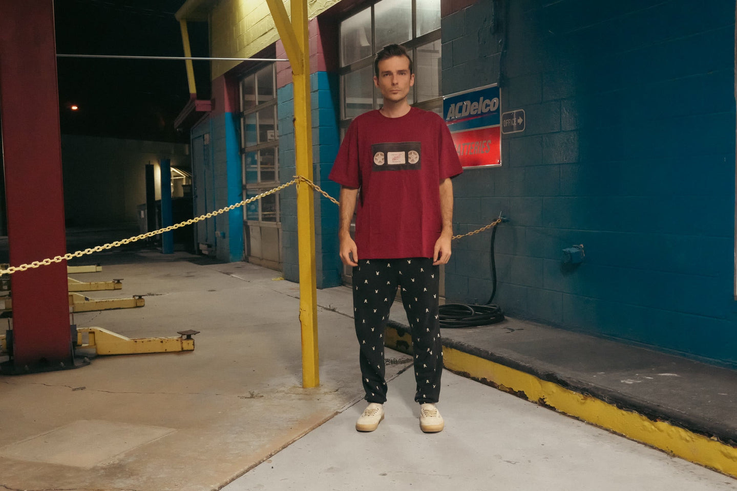 Your Car Isn't Even Low tee - lifestyle angle 2, night garage