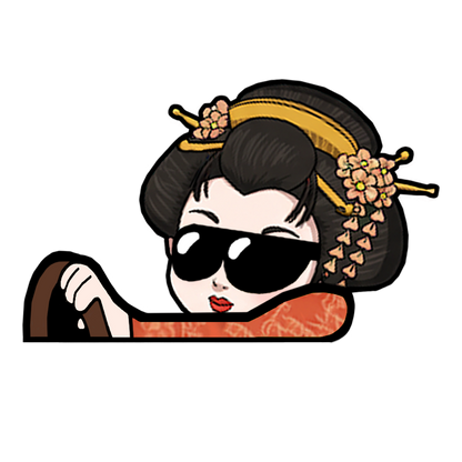 "GEISHA" JAPAN CULTURE MOBBIN PEEKERS