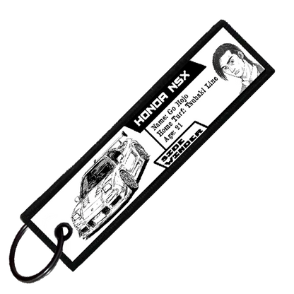 "GO HOJO DRIVER STATS" CUSTOM KEY TAG