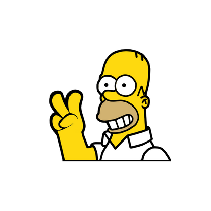 "HOMER" SIMPSON WINDOW PEEKER