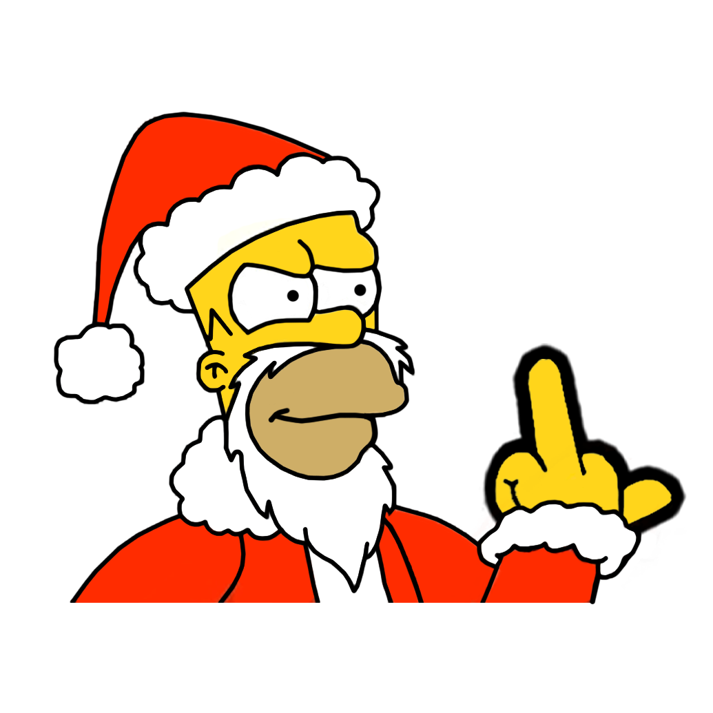 "HOMER AS SANTA" SEASONAL WINDOW PEEKER