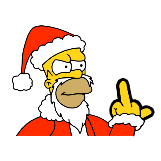 "HOMER AS SANTA" SEASONAL WINDOW PEEKER