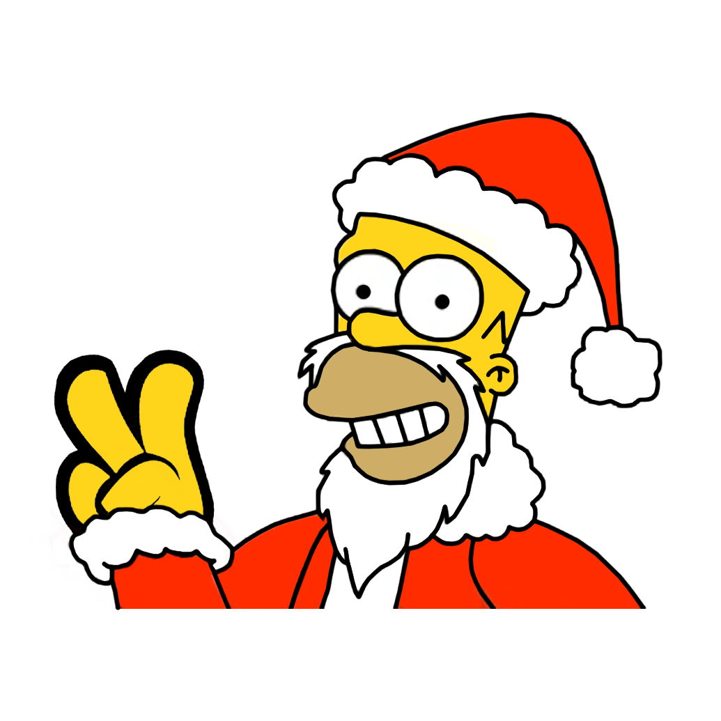 "HOMER AS SANTA" SEASONAL WINDOW PEEKER