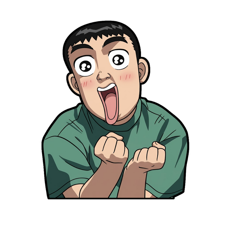 "ITSUKI EXCITED" WINDOW PEEKER