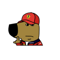 "LECLERC F1" CHILL GUY WINDOW PEEKER